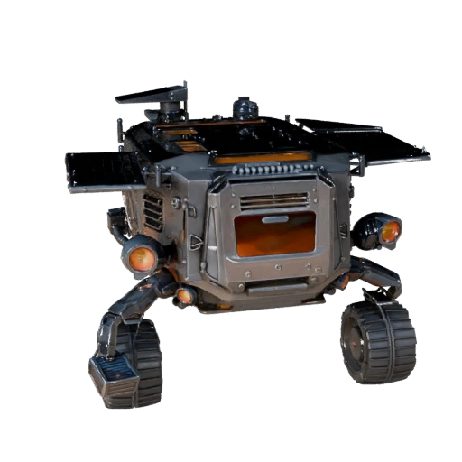 Modelo 3D de Rover de Carga Lunar para Blender y Juegos - PBR
