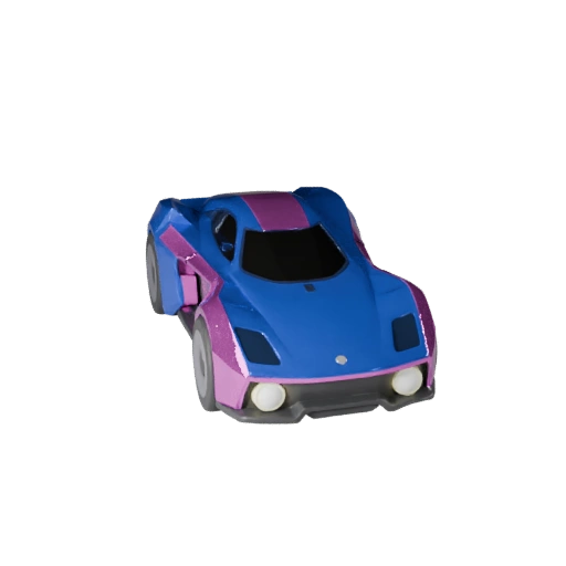 Modèle 3D de Voiture Sci-Fi Cartoon pour Jeux Stylisés Asset PBR