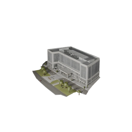 Modello 3D Expo Center per Blender - Asset di Rendering per Architettura