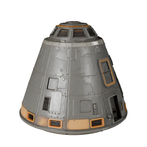 Modelo 3D de Cápsula da Tripulação para Blender e Jogos - PBR Realista