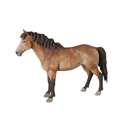 Mula Realista Modelo 3D - Activo PBR Rigged para Juegos | Libre de Regalías