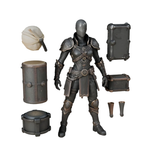 Modelo de Personaje Pirata Arcano de Ciencia Ficción - Articulado
