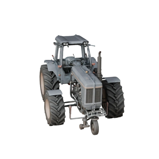 Tracteur de ferme vintage haute poly 3D pour studio