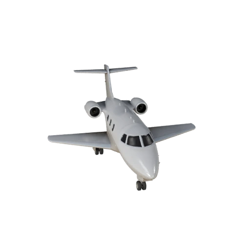 Modelo 3D de Jet Privado para Blender - Activo Listo para Renderizar