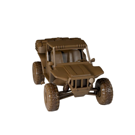 Druckfertiger Wüsten-Rallye-Buggy STL 3D-Modell - Display