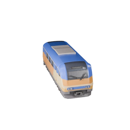 Magnetschwebebahn 3D Modell - Stilisierte Low Poly Spiel-Asset