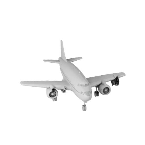 Modelo STL Imprimible de Avión de Pasajeros Vintage para Coleccionables