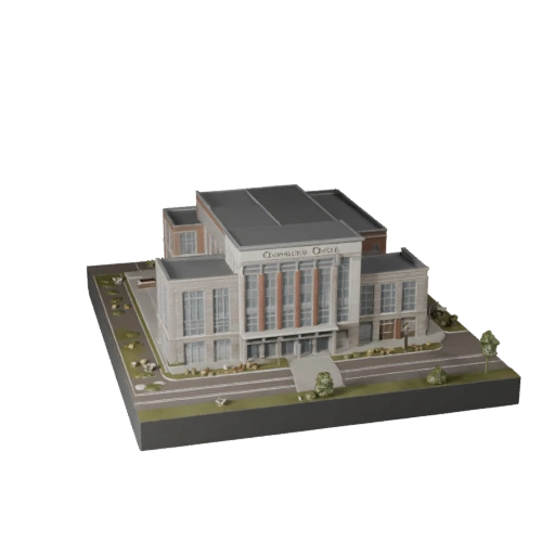 Modelo 3D de Centro Comunitario para Unity - Activo de Juego para Arquitectura