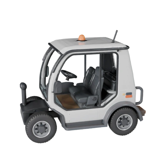 Flughafen Gepäckschlepper 3D Modell für Blender & Spiele -