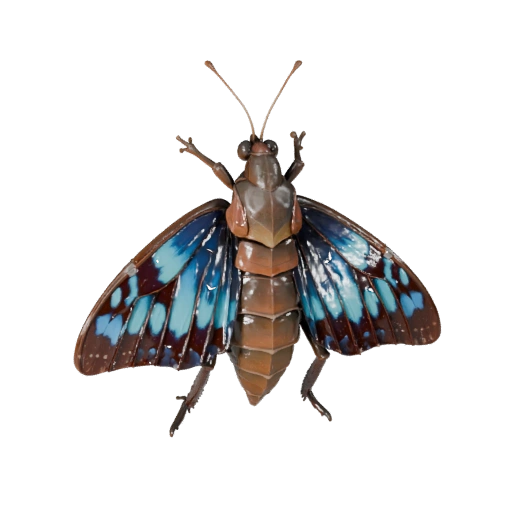 Modèle 3D Papillon Porte-Queue pour Blender - Asset PBR avec Textures