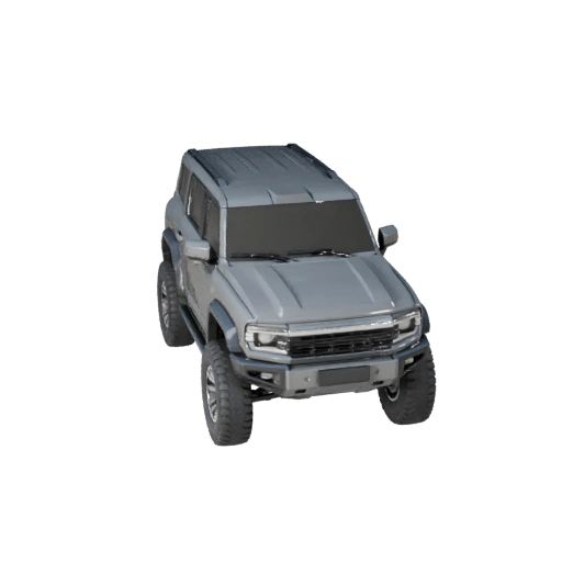 Schwebendes SUV 3D Modell - Spielbereit PBR Transport Asset