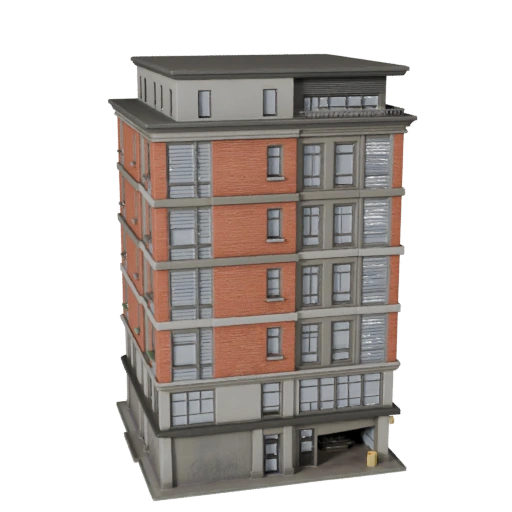 Modelo 3D de Casa Dúplex para Unity - Activo de Juego para Arquitectura