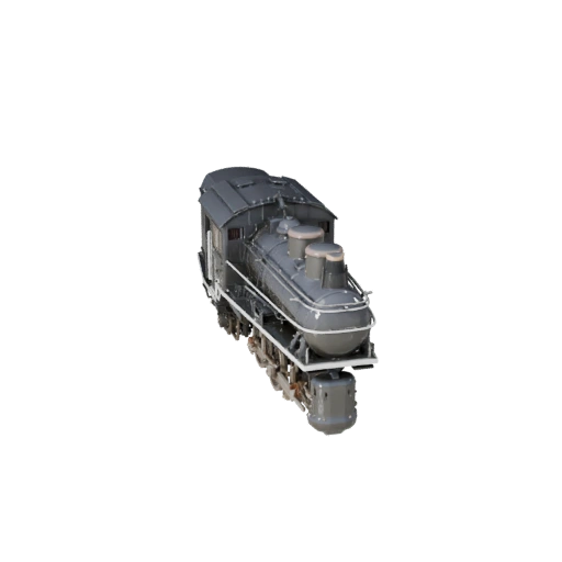 Locomotiva a Vapore High Poly 3D Model per Rendering in Studio