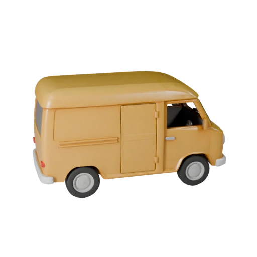 Druckbarer Oldtimer Lieferwagen STL 3D-Modell - Display