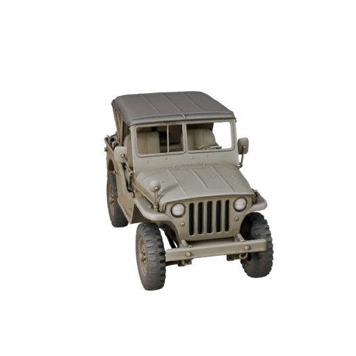 جيب عسكري من الحرب العالمية الثانية ثلاثي الأبعاد لـ Blender والألعاب - PBR