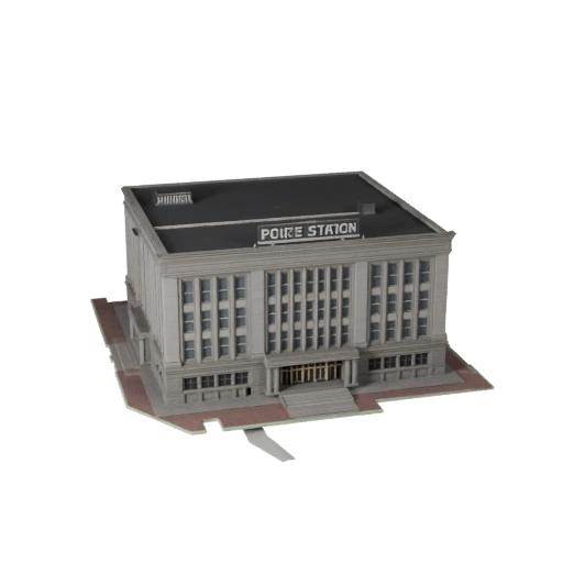 3D модель полицейского участка для Unreal - Asset для реального времени