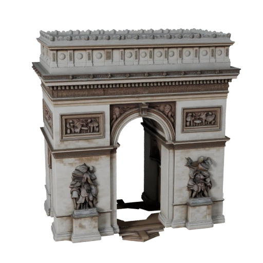Stilisierter Triumphbogen 3D Modell - Spiel-Asset für Architektur