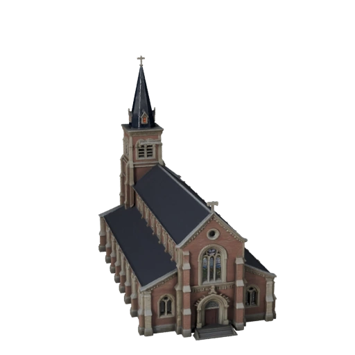 Kirche 3D Modell - Realistisches Archviz Asset für Architektur