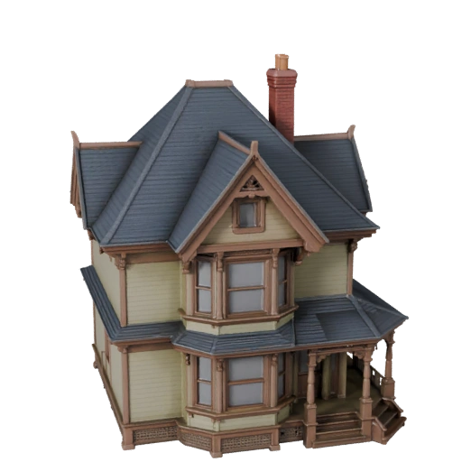 Modèle 3D de Maison Victorienne pour Blender - Asset de Rendu