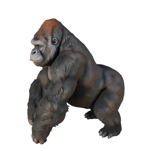 Modelo 3D de Gorila Realista - Recurso PBR Riggeado para Juegos | PBR