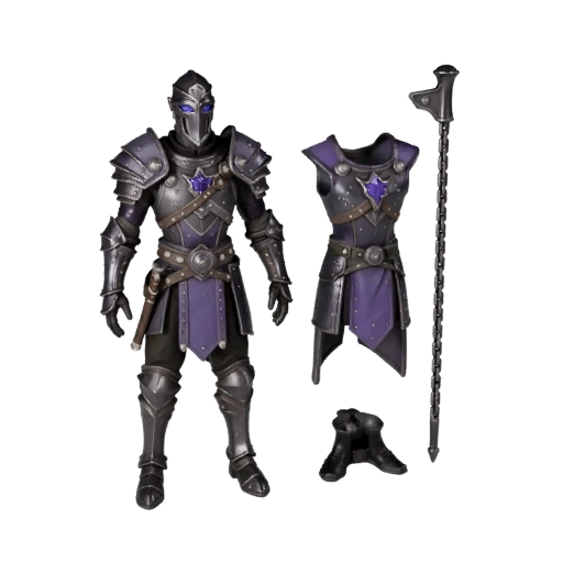 Modèle de personnage Guerrier de Braise Fantaisie - Monté