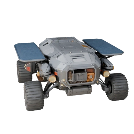 Modelo 3D de Rover de Carga Lunar para Blender - PBR Listo para Renderizar
