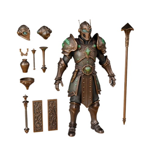 Modello Personaggio Guerriero Cremisi Fantasy - Modellato