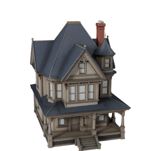 Maison victorienne haute poly 3D pour Archviz pour l'Architecture