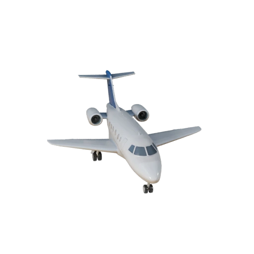 Modelo 3D de Jet Privado para Unity - Asset de Juego Low Poly