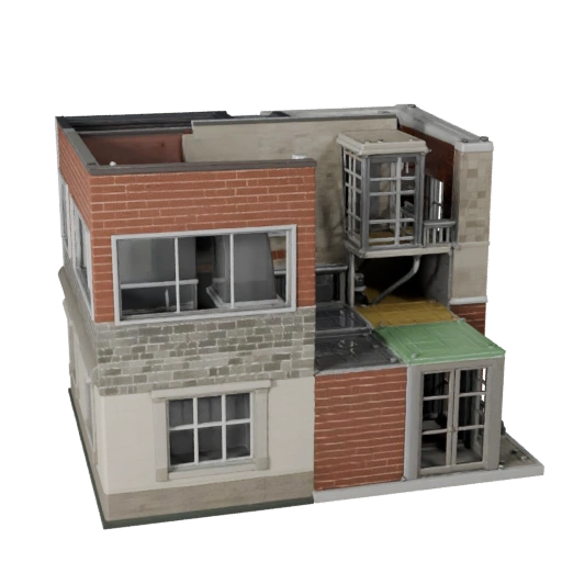 Modulares Dorf Bausatz 3D Modell für Unity - Spiel-Asset
