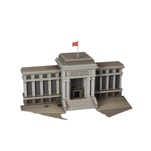 Stadthalle 3D-Modell für Unity - Spiel-Asset für Architektur