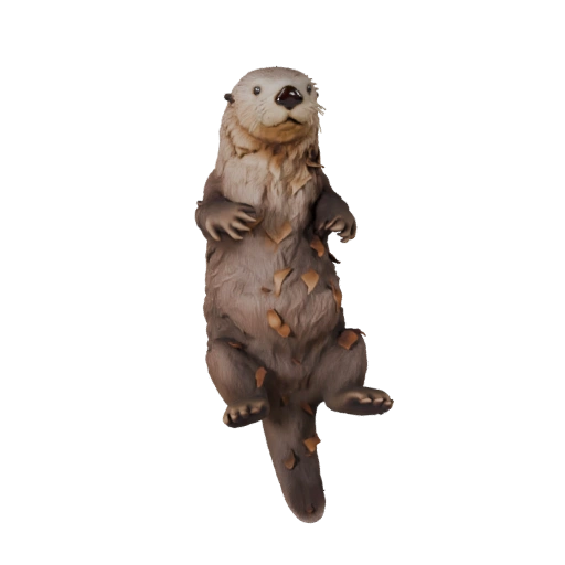 Modèle 3D réaliste de loutre de mer - Asset PBR riggé pour jeux | PBR