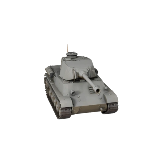 WWII Panzer 3D Modell - Low Poly Spielbereit PBR Asset