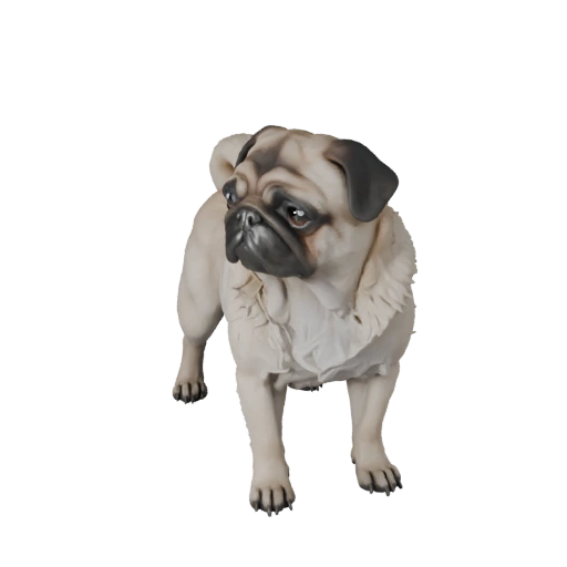 Mops 3D-Modell für Unity - Spielfertiges Asset, FBX | Lizenzfrei