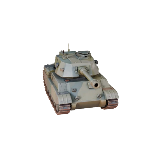 Modelo 3D de Tanque de Batalla de Caricatura para Juegos Estilizados PBR Asset