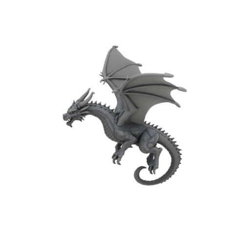 Miniature STL Dragon Boss Fantasy - Pose d'atterrissage