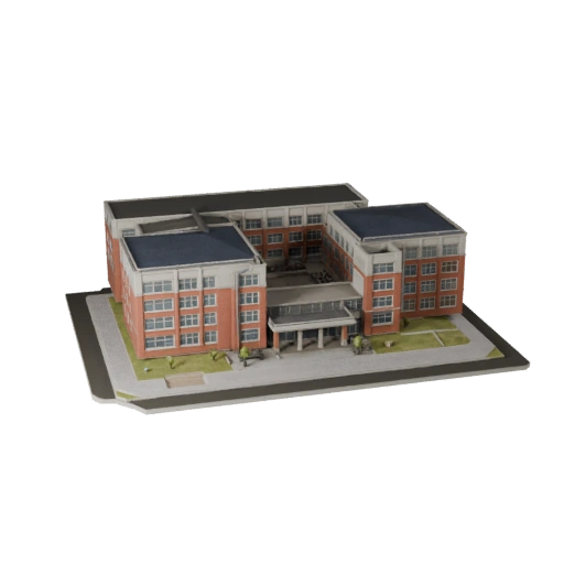 Modèle 3D d'école pour Blender - Asset de rendu
