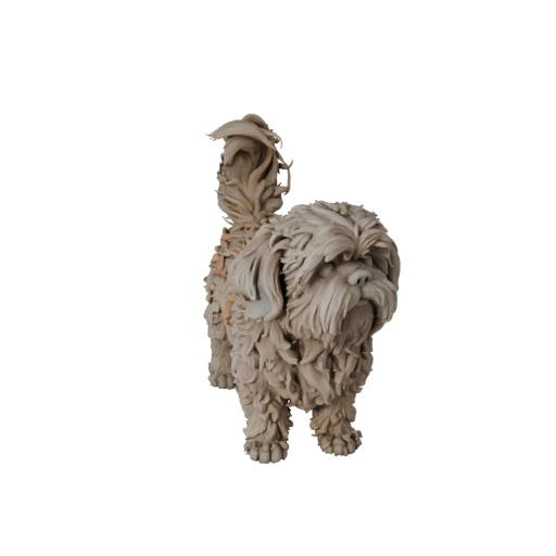 Modèle 3D Chien Shih Tzu Haute Poly - Actif STL Détaillé pour Impression