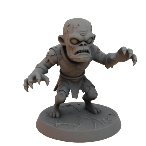 Miniatura Bruto Zombi de Fantasía STL