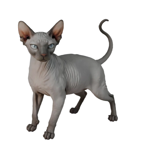 Modelo 3D Gato Esfinge para Blender - Asset PBR con Texturas | PBR