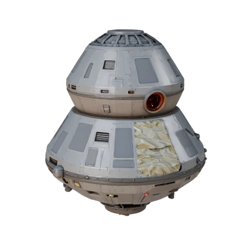 Nave espacial de carga 3D para Unity - Activo de Juego Poligonal Bajo