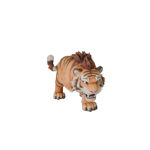 Cartoon Siberischer Tiger 3D Modell - Stilisierter Asset für Animation