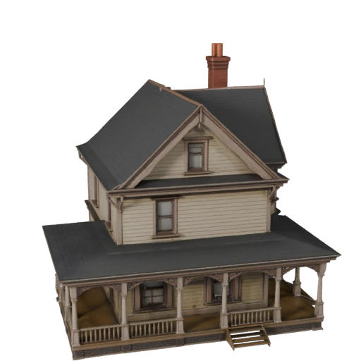 Modèle 3D de Maison Victorienne pour Unity - Ressource de Jeu pour l'Architecture