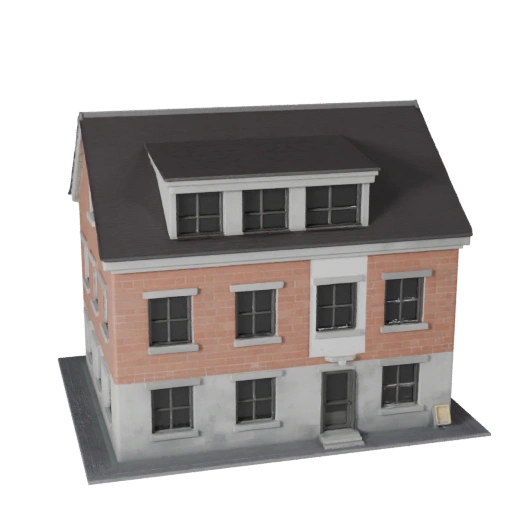 Modelo 3D de Casa Diminuta para Unity - Activo de Juego para Arquitectura