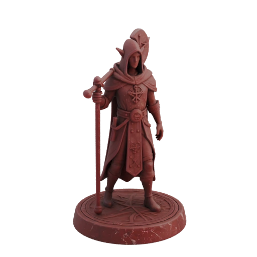 Miniature d'Elfe Clerc de Fantasy STL - Exploration
