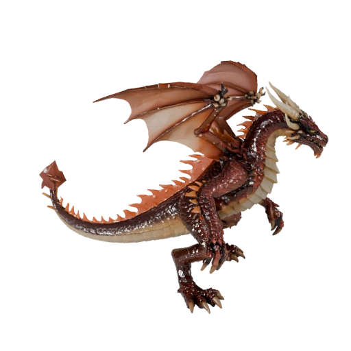 Dragon Céleste Low Poly 3D Model - Asset de Jeu Unity avec FBX | PBR