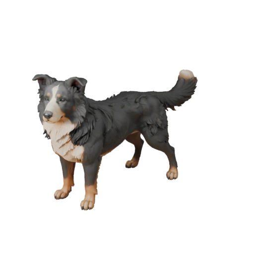 Perro Border Collie de Alto Poligonaje - Modelo 3D STL para Impresión