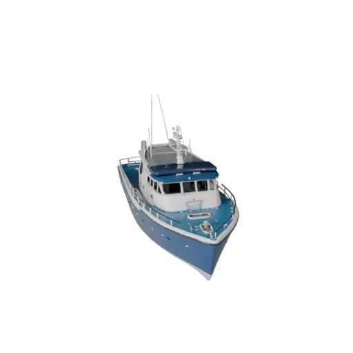 Catamarã Pronto para Jogo 3D Model para Uso em Tempo Real PBR Asset
