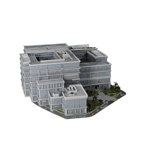 Modèle 3D de Bureau de Campus Technologique Haute Poly pour Actif de Rendu Archviz