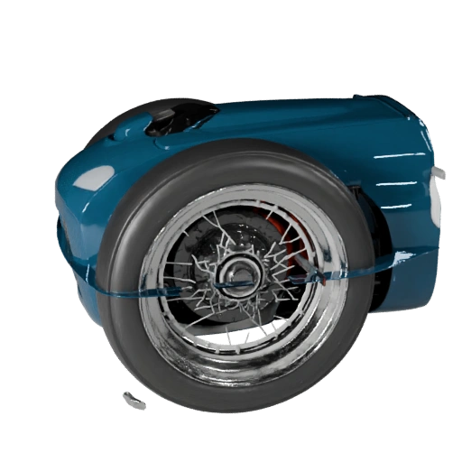 Voiture de course vintage haute poly pour rendus de studio